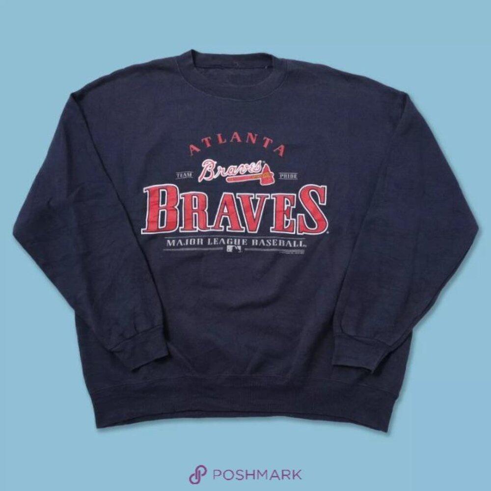 Atlanta Braves Navy Retro Baseball Fan Sweatshirt